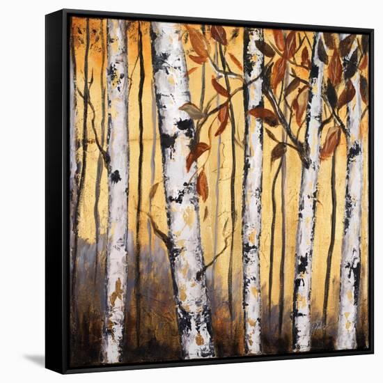 Birchwood Trees on Gold II-Patricia Pinto-Framed Stretched Canvas