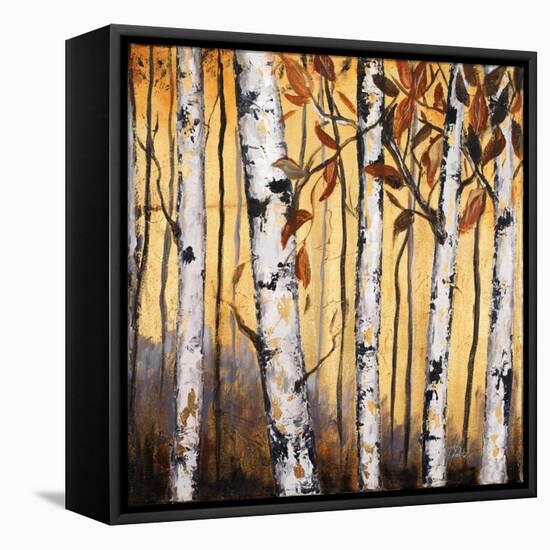 Birchwood Trees on Gold II-Patricia Pinto-Framed Stretched Canvas