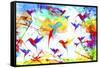 Bird Abstract-Ata Alishahi-Framed Stretched Canvas