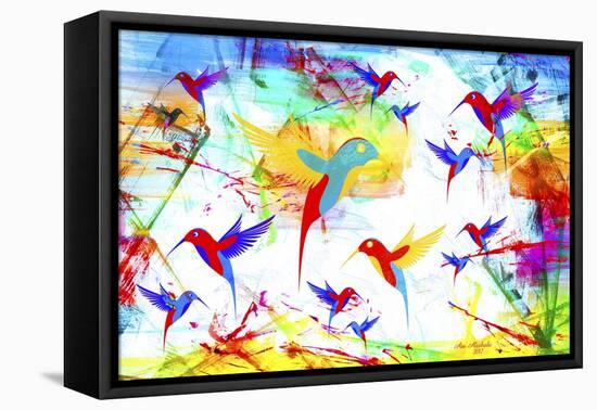 Bird Abstract-Ata Alishahi-Framed Stretched Canvas