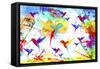 Bird Abstract-Ata Alishahi-Framed Stretched Canvas