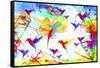 Bird Abstract-Ata Alishahi-Framed Stretched Canvas