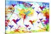 Bird Abstract-Ata Alishahi-Stretched Canvas