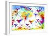 Bird Abstract-Ata Alishahi-Framed Premium Giclee Print