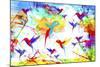 Bird Abstract-Ata Alishahi-Mounted Giclee Print