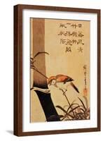 Bird and Bamboo, circa 1830-Ando Hiroshige-Framed Giclee Print