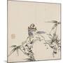 Bird and Bamboo-Wu Yun-Mounted Art Print