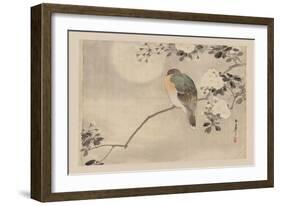 Bird and Cherry Blossoms-null-Framed Art Print