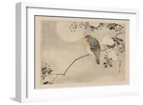 Bird and Cherry Blossoms-null-Framed Art Print