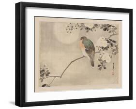 Bird and Cherry Blossoms-null-Framed Art Print