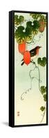 Bird and Orange Fruit Vine-Koson Ohara-Framed Stretched Canvas