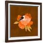 Bird and peony, 2021-Léa Le Pivert-Framed Giclee Print