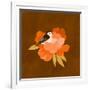 Bird and peony, 2021-Léa Le Pivert-Framed Giclee Print