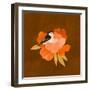 Bird and peony, 2021-Léa Le Pivert-Framed Giclee Print