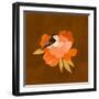 Bird and peony, 2021-Léa Le Pivert-Framed Giclee Print