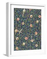 'Bird and Pomegranate' Wallpaper Design, printed by John Henry Dearle-William Morris-Framed Giclee Print