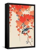 Bird and Red Ivy-Koson Ohara-Framed Stretched Canvas