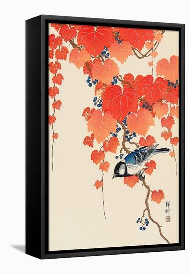 Bird and Red Ivy-Koson Ohara-Framed Stretched Canvas