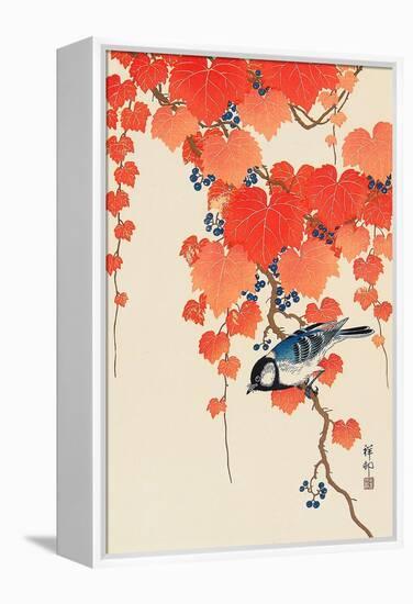 Bird and Red Ivy-Koson Ohara-Framed Stretched Canvas