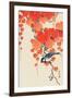 Bird and Red Ivy-Koson Ohara-Framed Giclee Print