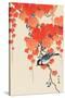 Bird and Red Ivy-Koson Ohara-Stretched Canvas