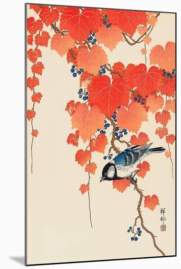 Bird and Red Ivy-Koson Ohara-Mounted Giclee Print