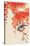Bird and Red Ivy-Koson Ohara-Stretched Canvas