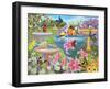 Bird Bath Haven-Kathy Kehoe Bambeck-Framed Giclee Print