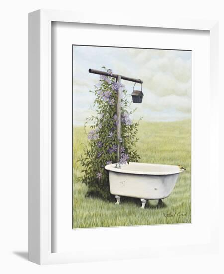 Bird Bath-Kathleen Green-Framed Art Print