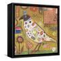 Bird Black head Color-Jill Mayberg-Framed Stretched Canvas