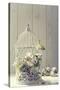 Bird Cage Filled with Apple Tree Blossom with Vintage Effect-Amd Images-Stretched Canvas