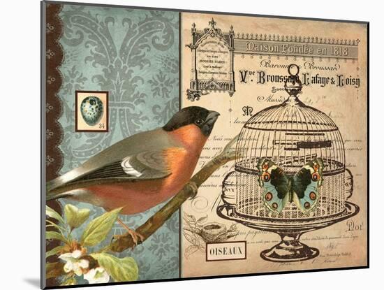 Bird & Cage I-Gwendolyn Babbitt-Mounted Art Print