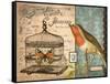 Bird & Cage II-Gwendolyn Babbitt-Framed Stretched Canvas