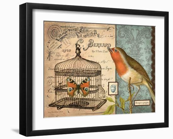 Bird & Cage II-Gwendolyn Babbitt-Framed Art Print