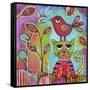 Bird Cat-Carla Bank-Framed Stretched Canvas