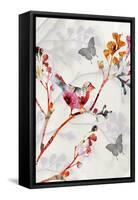 Bird & Cherry Blossoms II-Susan Jill-Framed Stretched Canvas