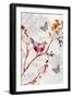 Bird & Cherry Blossoms II-Susan Jill-Framed Art Print