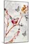 Bird & Cherry Blossoms II-Susan Jill-Mounted Art Print