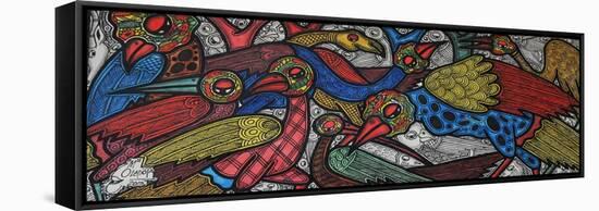 Bird Conference-Muktair Oladoja-Framed Stretched Canvas