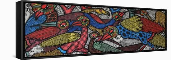 Bird Conference-Muktair Oladoja-Framed Stretched Canvas