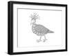 Bird Crowned Pigeon-Neeti Goswami-Framed Art Print