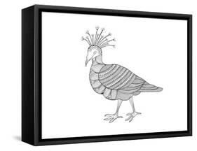 Bird Crowned Pigeon-Neeti Goswami-Framed Stretched Canvas