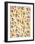 Bird Design On a Yellow Background-null-Framed Giclee Print