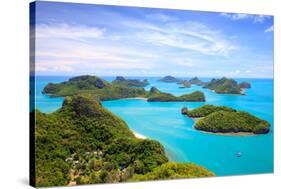 Bird Eye View of Angthong National Marine Park, Koh Samui, Thailand-lkunl-Stretched Canvas