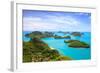 Bird Eye View of Angthong National Marine Park, Koh Samui, Thailand-lkunl-Framed Photographic Print