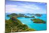 Bird Eye View of Angthong National Marine Park, Koh Samui, Thailand-lkunl-Mounted Photographic Print