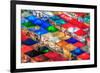 Bird Eyes View of Talad Rod Fai Night Market, Ratchada, Bangkok, Thailand-Avigator Thailand-Framed Photographic Print