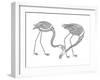 Bird Flamingos 1-Neeti Goswami-Framed Art Print