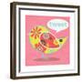 Bird Floral Pattern I-SD Graphics Studio-Framed Premium Giclee Print