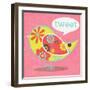 Bird Floral Pattern I-SD Graphics Studio-Framed Art Print